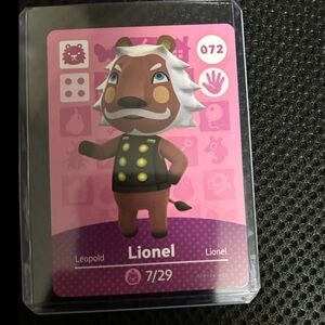 ANIMAL CROSSING CARD LIONEL 072